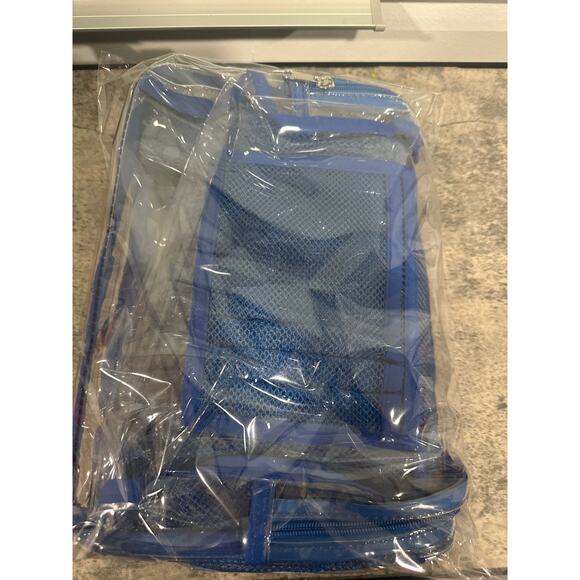 Clear Backpack Heavy Duty, See Through Bag, Transparent Stadium Bag, Blue - Picture 4 of 4
